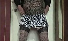 Shy Bisexual Crossdresser Mark Poses in Heels Stockings and Homemade Outfits