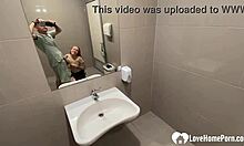i spot this hot tattooed redhead babe and fuck her hard in public toilet pov 😈💦
