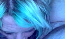 streetwalker deepthroats cock publicly at night swallowing all hot cum