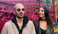 v�nus the french brunette bombshell with big natural tits loves sucking huge cocks