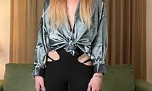 hazel ash poses seductively in skin-tight yoga pants and leggings during steamy photoshoot