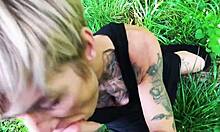 rough doggystyle with blonde german milf neighbors outdoors bareback
