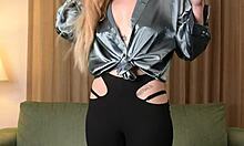 hazel ash poses seductively in skin-tight yoga pants and leggings during steamy photoshoot