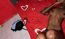 sexy skinny african babe flashes see-through body for bbc pounding!