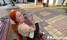 i spot this hot tattooed redhead babe and fuck her hard in public toilet pov 😈💦