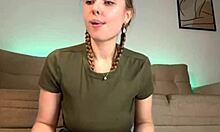 Blonde Teen BBW Masturbates Shaved Wet Pussy in Webcam Game