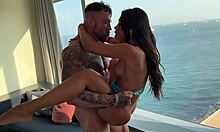 Italian babe Martina Smeraldi squirts wildly on Maximo's huge cock