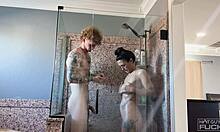 Redhead surfer jock bends over tight pussy for monster cock doggystyle pounding