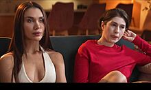 Lesbian Play Turns Into Guy Surprise Threesome