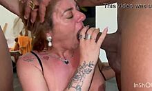 Blonde slut calls friend for double BBC pounding but runs overwhelmed