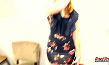Astrid's Busty Brunette Coed Sloppy Deepthroat Ends In Greedy Cum Swallow