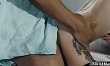 Cheating husband pulls waitress into bed as wife watches and joins threesome