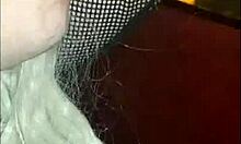 blindfolded bisexual crossdresser drinks his own pee fed by girlfriend close-up