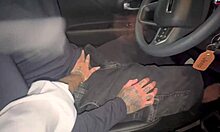 she starts with a car blowjob then offers her tight ass right away