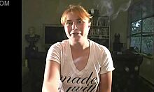 katie smokes seductively, blonde hottie can't resist!!