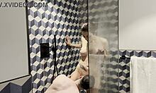 italian milf shares steamy shower moments with stud bareback backstage