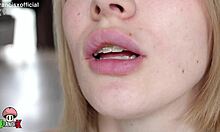 innocent polly yang with braces 😍 begs for sloppy cum in mouth and on face 👅💦