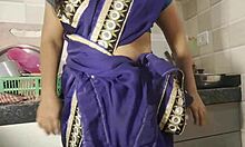 desi bhabhi sips tea then neighbor drills her kitchen style