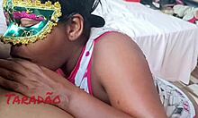 prostitute ebony milf deepthroats huge cock till mouth filled with hot cum