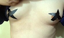 Blonde Sissy Milks Nipples While Slapping With Big Dildo