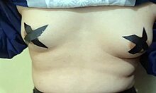 Blonde Sissy Milks Nipples While Slapping With Big Dildo