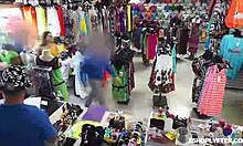 Shoplyfter teen bounces tight pussy wildly on lp officer's big cock cowgirl