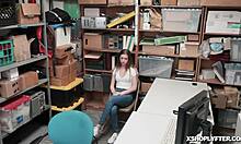 Shoplyfter teen bounces tight pussy wildly on lp officer's big cock cowgirl
