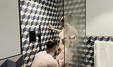 italian milf shares steamy shower moments with stud bareback backstage