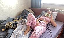 watching hot porn gets me stroking hard to a massive homemade milf teen orgasm explosion