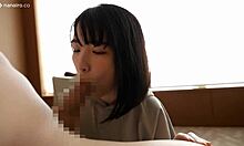 S-cute's shy black-haired Japanese girl gives pure intimate sex with cute moans