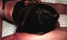 Stranded guy crashes at latina bbw milf's place, she blows his monster cock then rides doggystyle