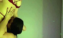 naughty lesbian roommates scissor strap-on fuck in dorm sensually