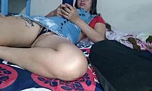 hijastra, why you playing with stepdad's cock when bored?