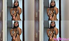 What if a young latina prisoner slips into sexy costume and starts teasing wildly?