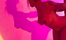 What happens when naked curvy babe shadow boxes with ricky johnson?