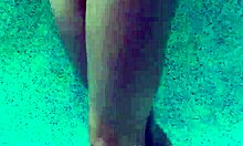 two perky-titted babes get their tight pussies pounded hard by huge cocks poolside