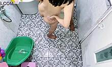 Ngintip tetangga skinny asian with big natural tits creampied doggystyle in toilet