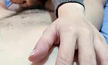 Pov close-up: sexy skinny asian roommate cums fast from quickie hand massage in dorm bath