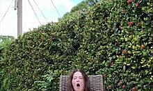 she fucks herself hard with dildo thinking of her neighbor