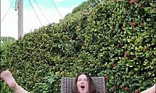 she fucks herself hard with dildo thinking of her neighbor