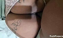 Chubby BBW Wife Barebacks Neighbor's Huge Cock Gaping Creampie Risk