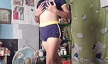 cute asian teen shakes her tight petite ass dancing to phonk in tiny shorts 💃🔥