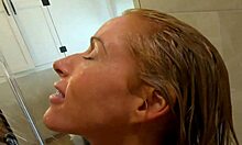 caught you filming my milf tits in shower 😏 now fuck my shaved pussy hard in the bath!