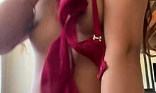 horny petite latina babe masturbates juicy pussy on video call with boyfriend!