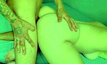 damn this slutty latina brunette fucks raw and takes cum on her ass 😈💦