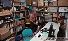 Petite emo teen suspect caught MASTURBATING hard in garage SQUIRTS as black cop punishes her
