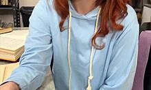yo redhead college babe onyx reigns wild library fun stepdaddy style