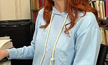 yo redhead college babe onyx reigns wild library fun stepdaddy style