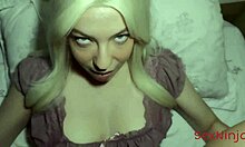 Blonde curvy stepmom in see-through dress squirts on cock during taboo missionary roleplay creampie