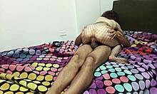 AMATEUR COUPLE SPANKS LATINA WIFE RIDING COCK IN TIGHT SHAVED PUSSY DORM!